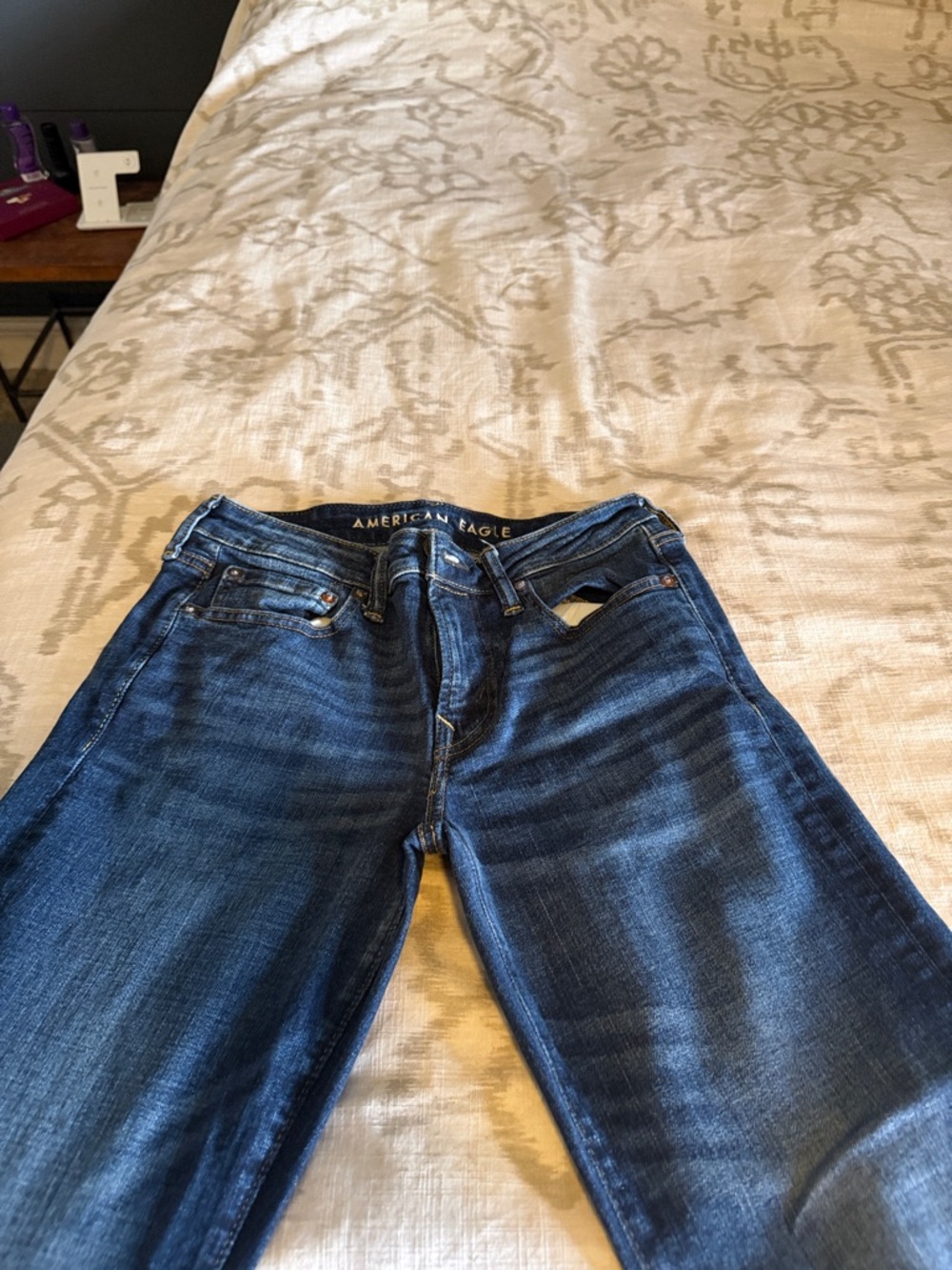 American Eagle Outfitters Men’s Dark Indigo Straight Fit Jeans